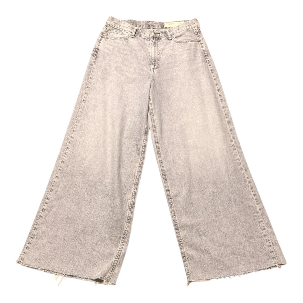 Rag and bone Women's Wide-Leg hi rise ankle Jeans 29 light blue raw hem - Picture 7 of 8
